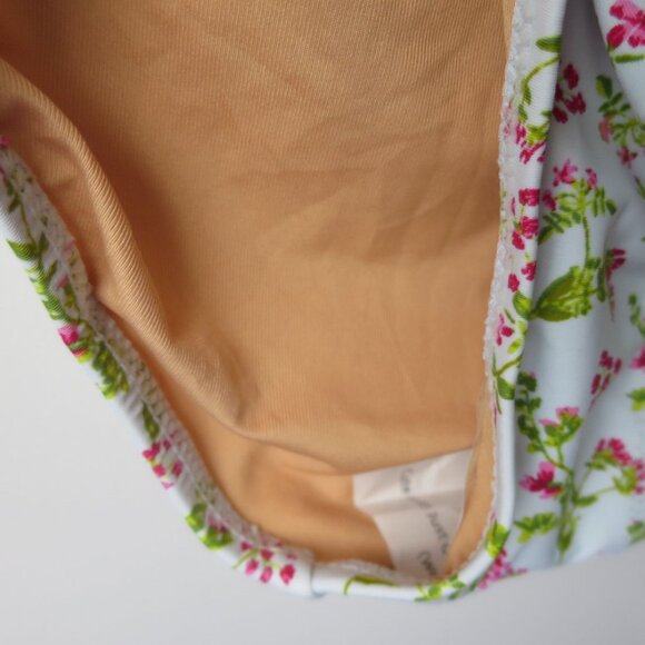 J.Crew Ruched Bandeau One-Piece in Cloud Meadow Floral Size 6 - Picture 6 of 9